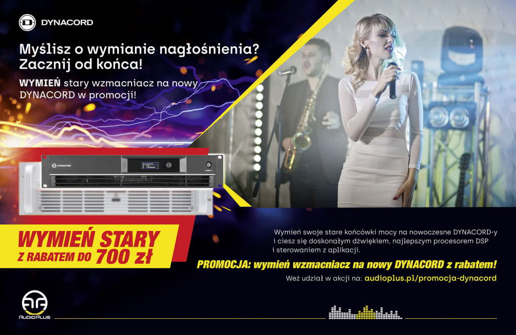 Myślisz o wymianie nagłośnienia? Zacznij od końca! Wymień stary wzmacniacz na nowy DYNACORD w promocji