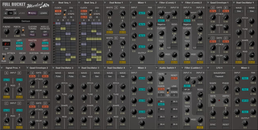 Darmowy syntezator modularny od Full Bucket Music