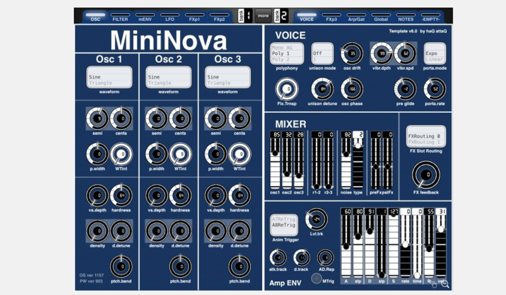IPadowy edytor dla Novation MiniNova
