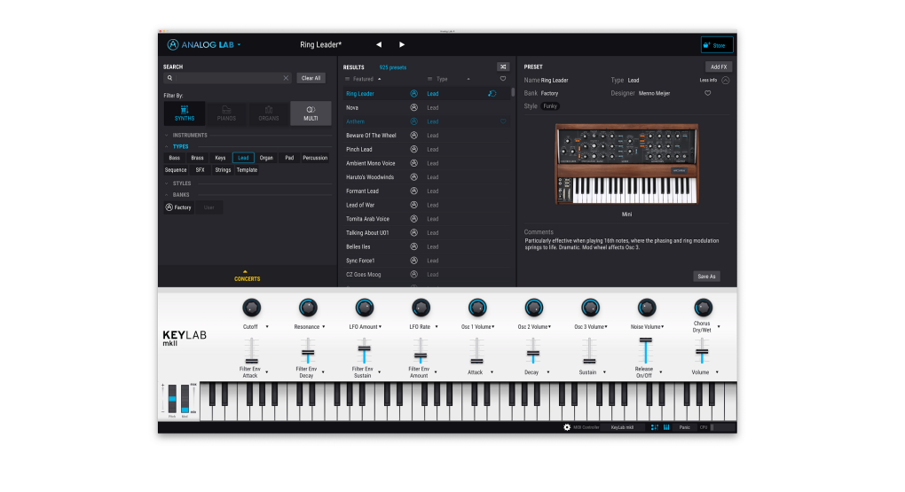 Arturia Analog Lab 4 taniej o 50%!