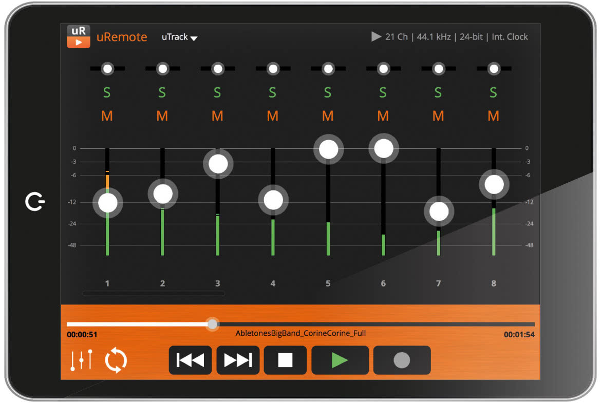 uTrack 24 - 24-ścieżkowy rejestrator/interfejs audio