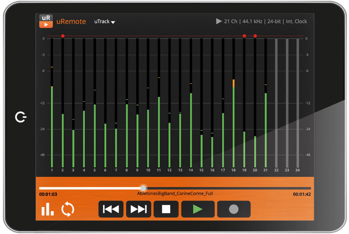 uTrack 24 - 24-ścieżkowy rejestrator/interfejs audio