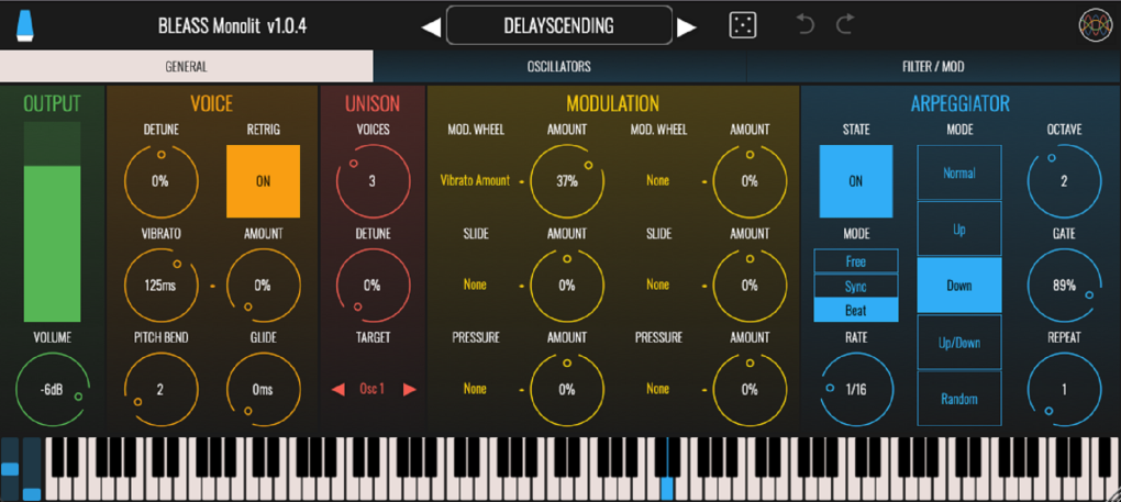Bleass Monolit - darmowy syntezator na wiele platform