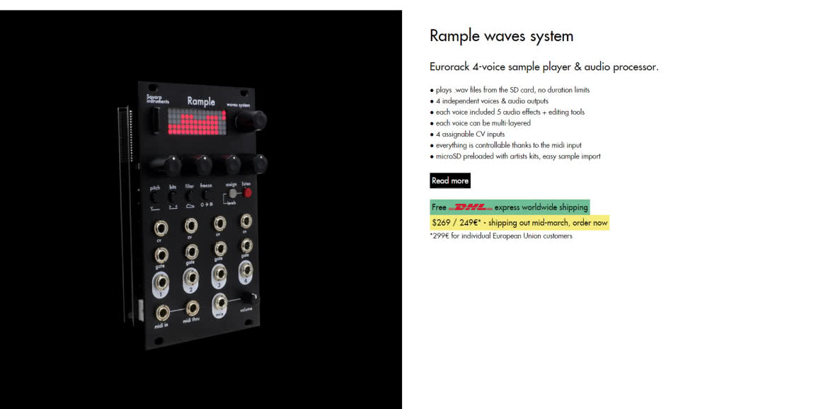 Squarp Rample - nowy sampler w formacie Eurorack