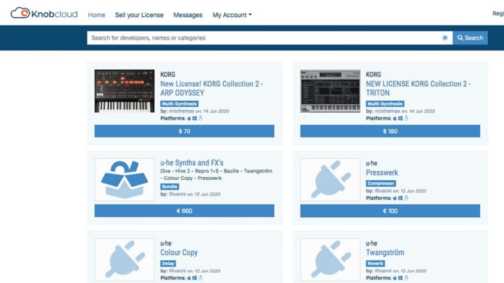 KnobCloud to serwis, gdzie możecie sprzedać swoje VST