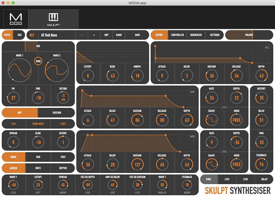 Skulpt Synthesizer - syntezator
