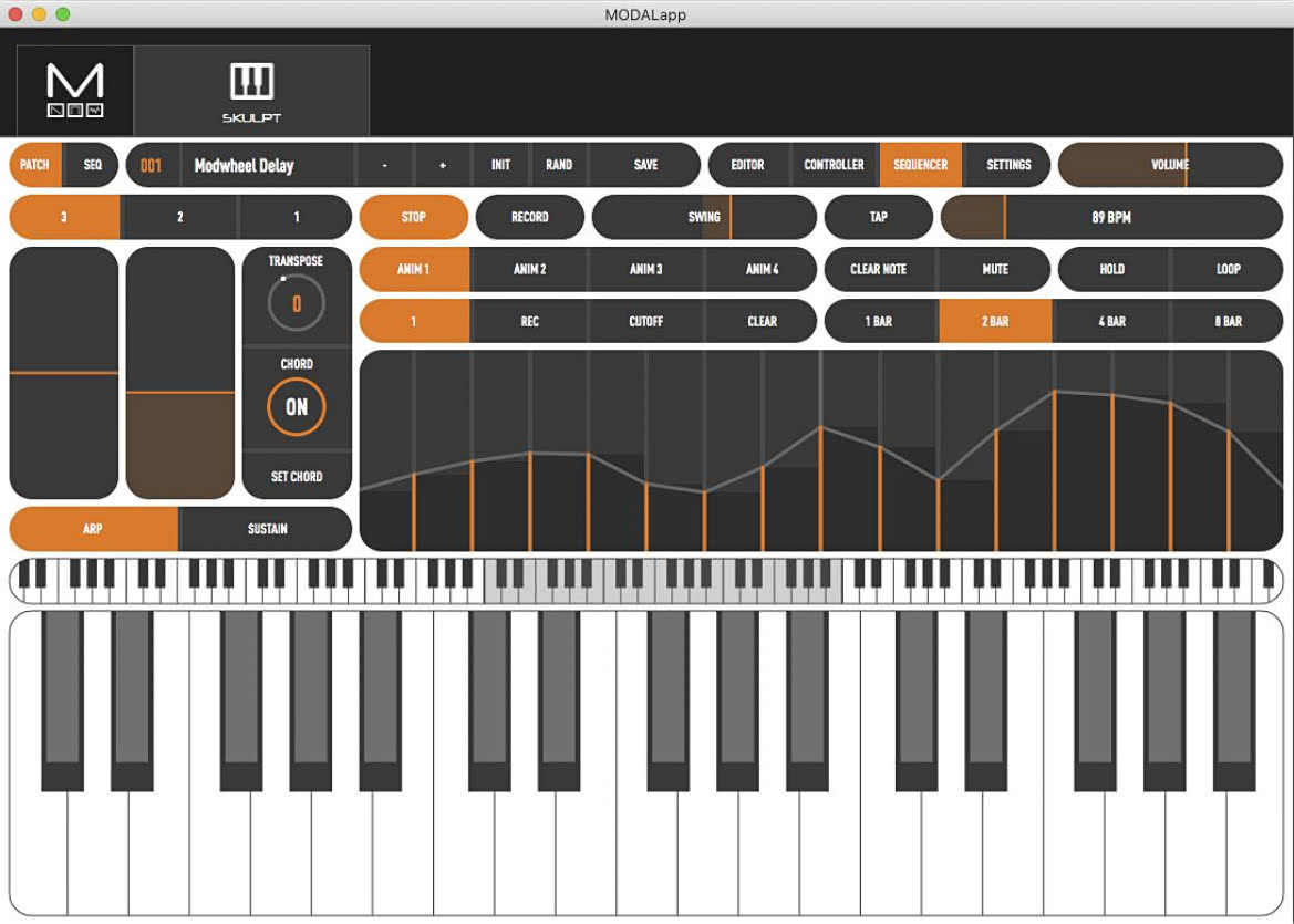 Skulpt Synthesizer - syntezator
