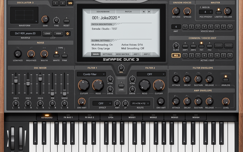 Audio DUNE 3.4 - syntezator wirtualny