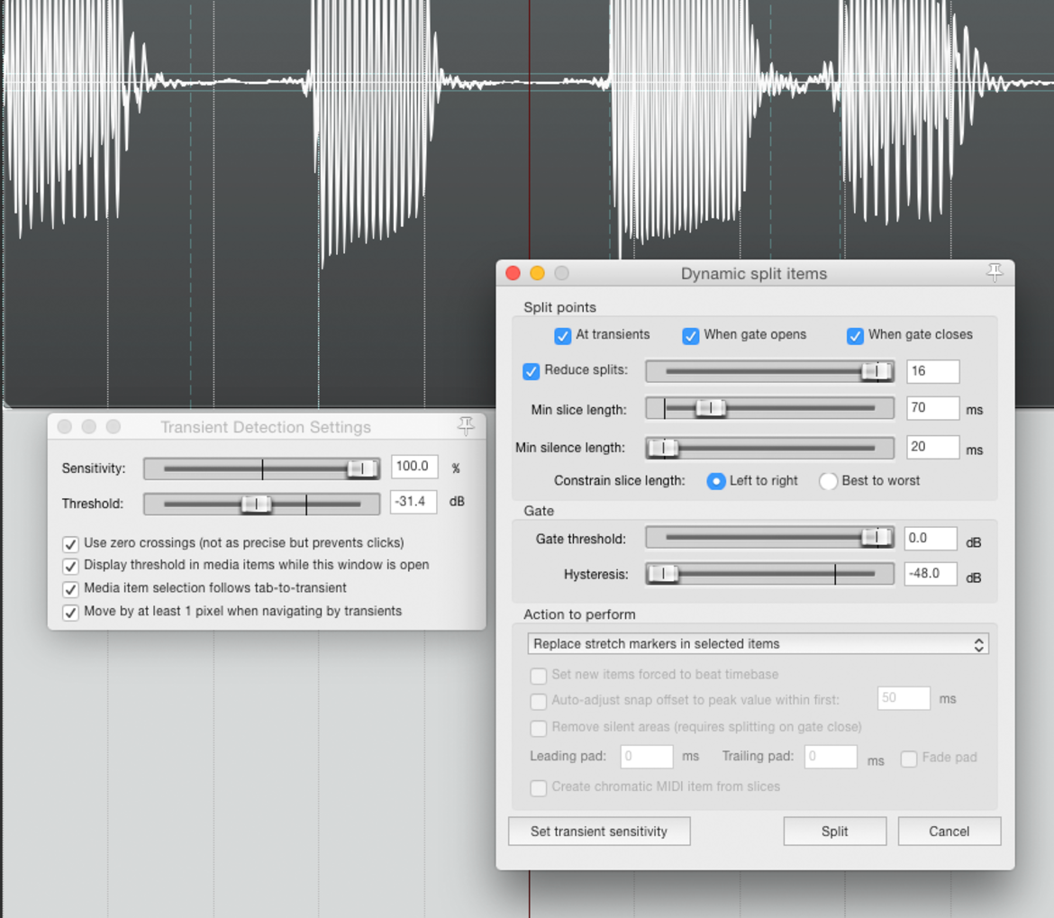 Edycja rytmiki ścieżek audio