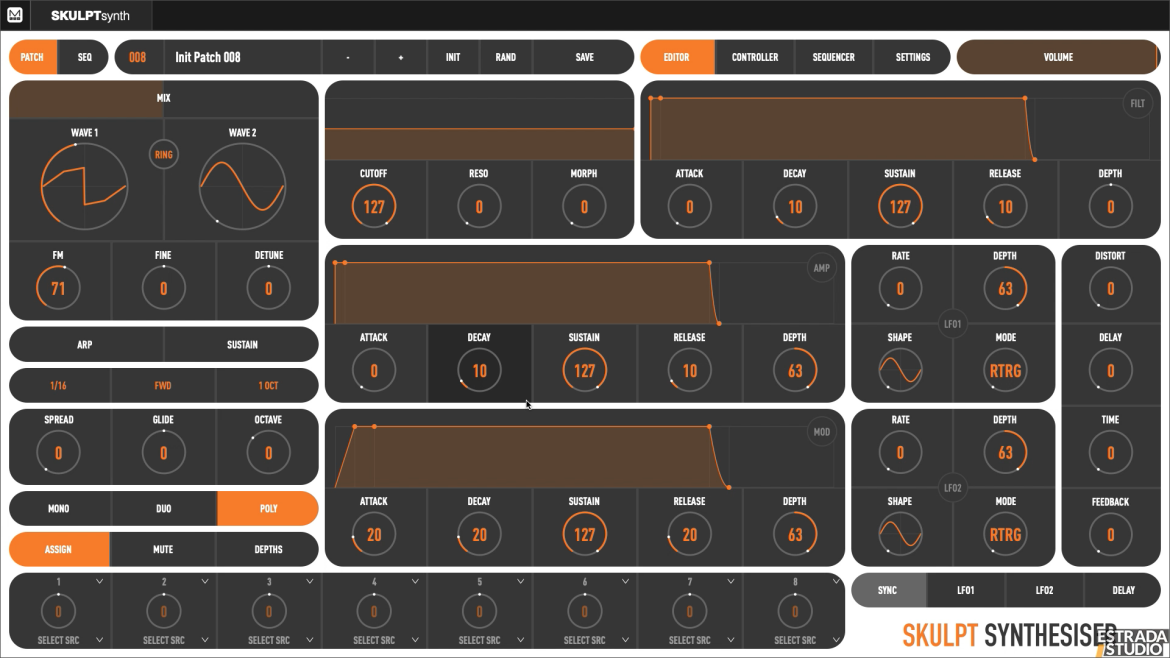 SKULPTsynth SE - 4-głosowy syntezator cyfrowy