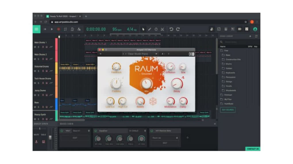 Amped Studio to pierwszy DAW online, który obsługuje VST
