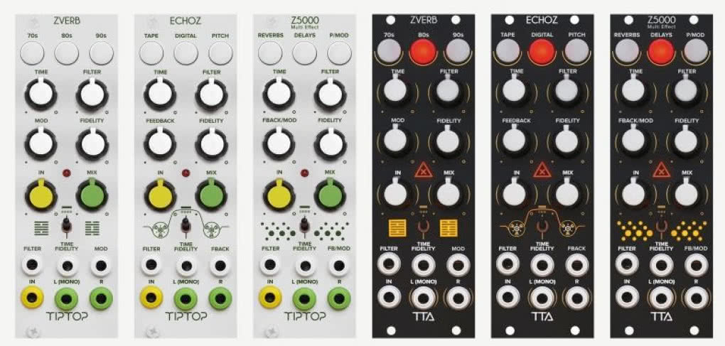 TipTop Audio: ZVERB, ECHOZ i Z5000 - nowa seria efektów DSP dla Eurorack 
