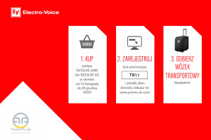 Bezpłatny wózek transportowy do zestawów Electro-Voice EVOLVE!
