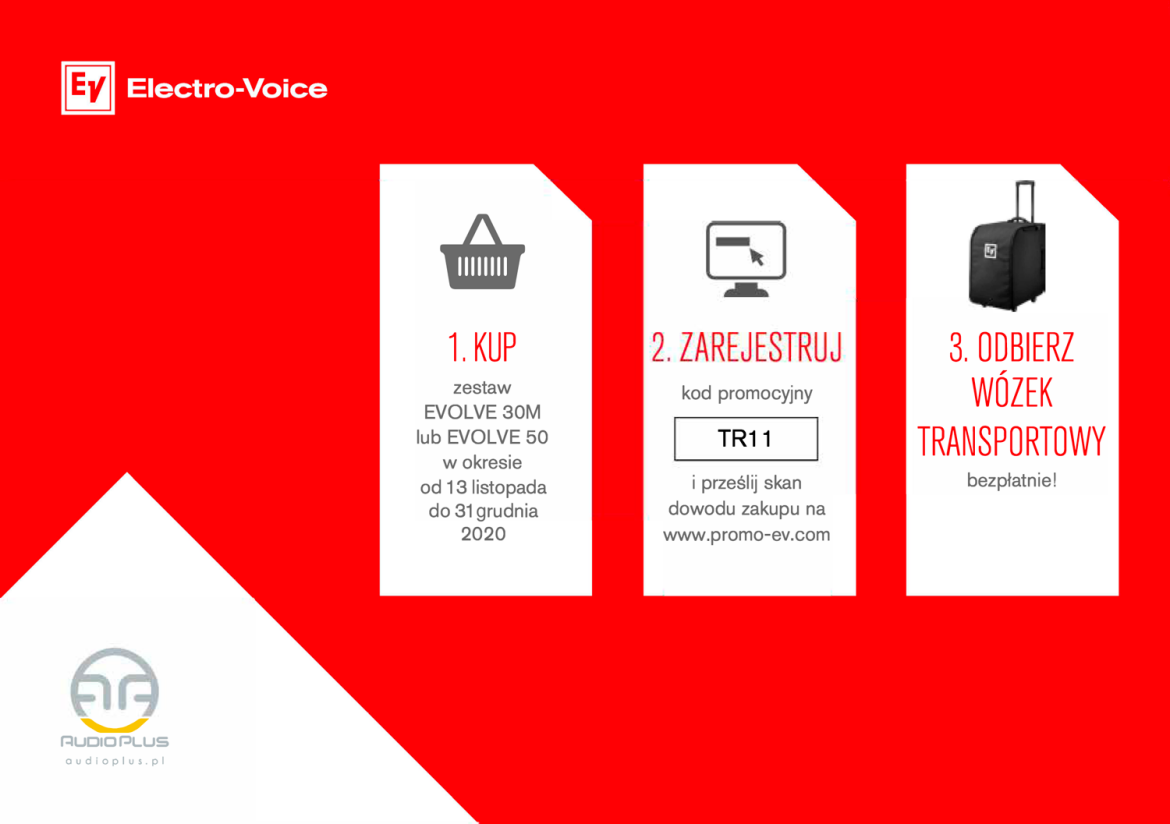Bezpłatny wózek transportowy do zestawów Electro-Voice EVOLVE!