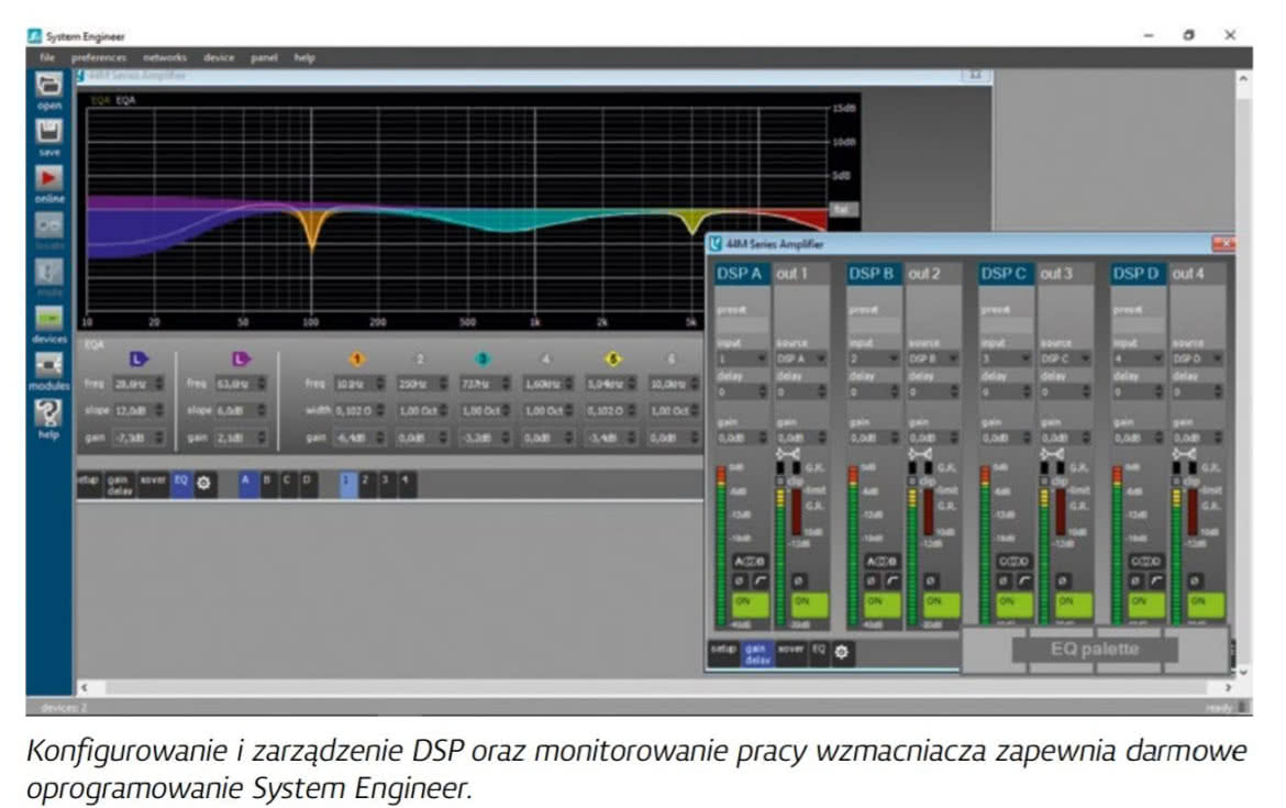 MD4820 - ośmiokanałowy wzmacniacz z zaawansowanym DSP
