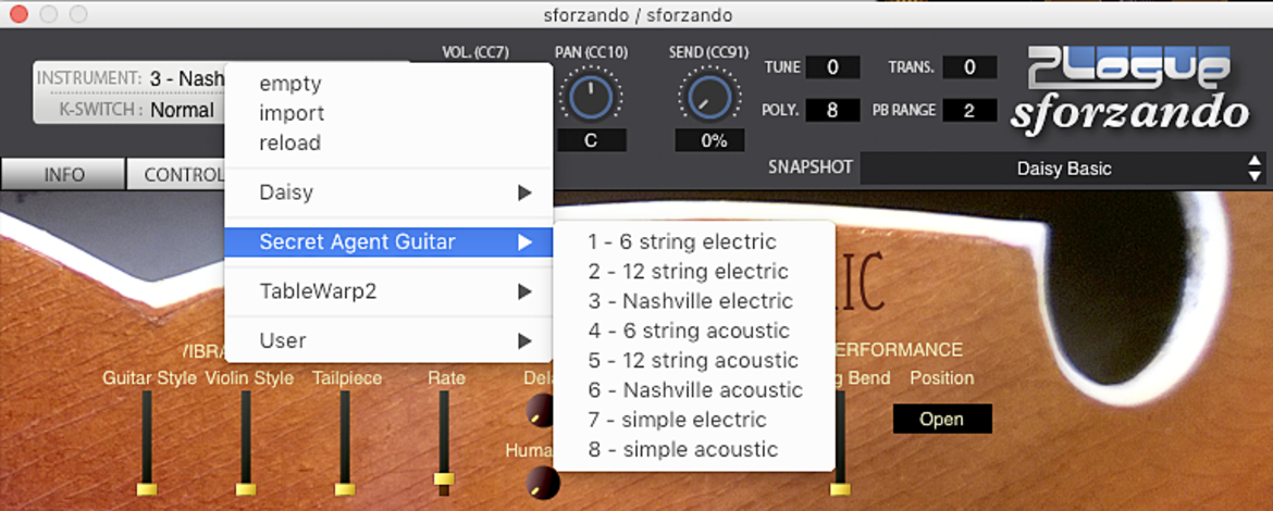 Samples Secret Agent Guitar - wirtualna gitara