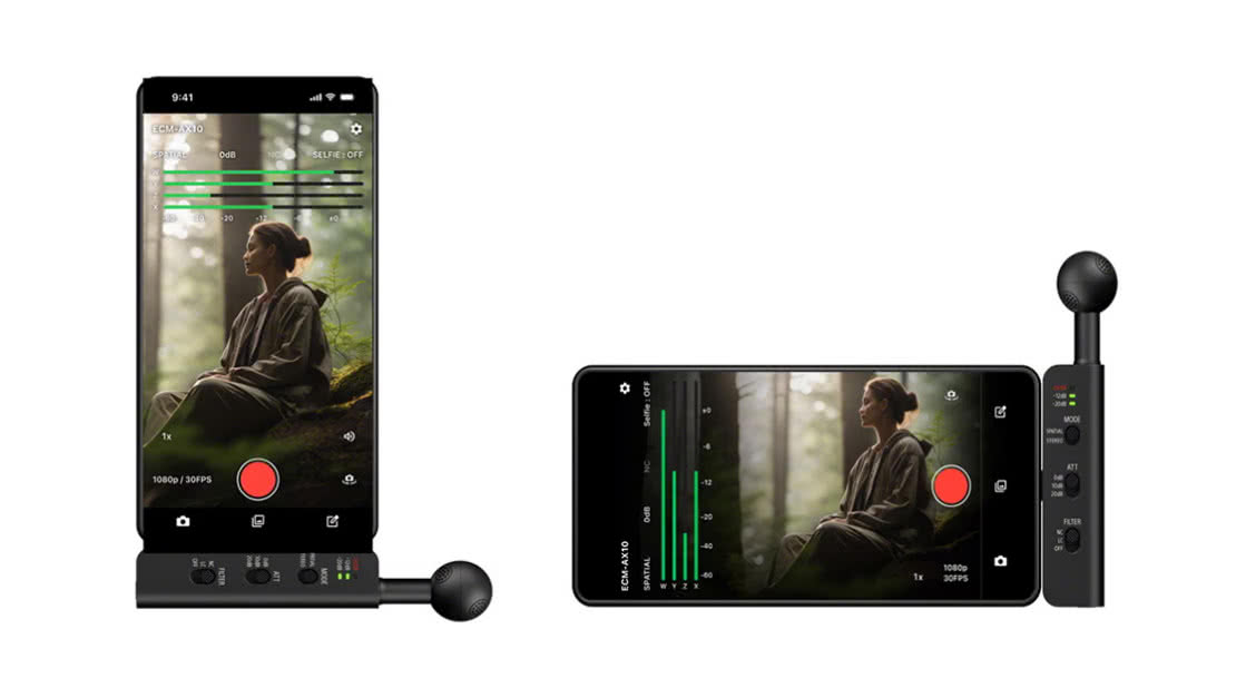 Sony ECM-AX10 – dźwięk przestrzenny nagrywany smartfonem