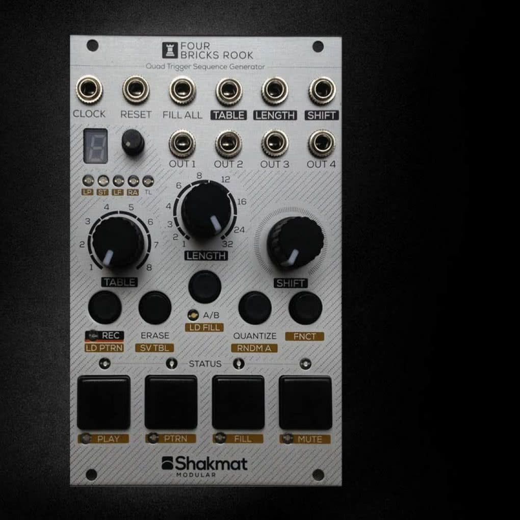 Shakmat Modular Four Bricks - pady perkusyjne oraz sekwencer dla systemów modularnych