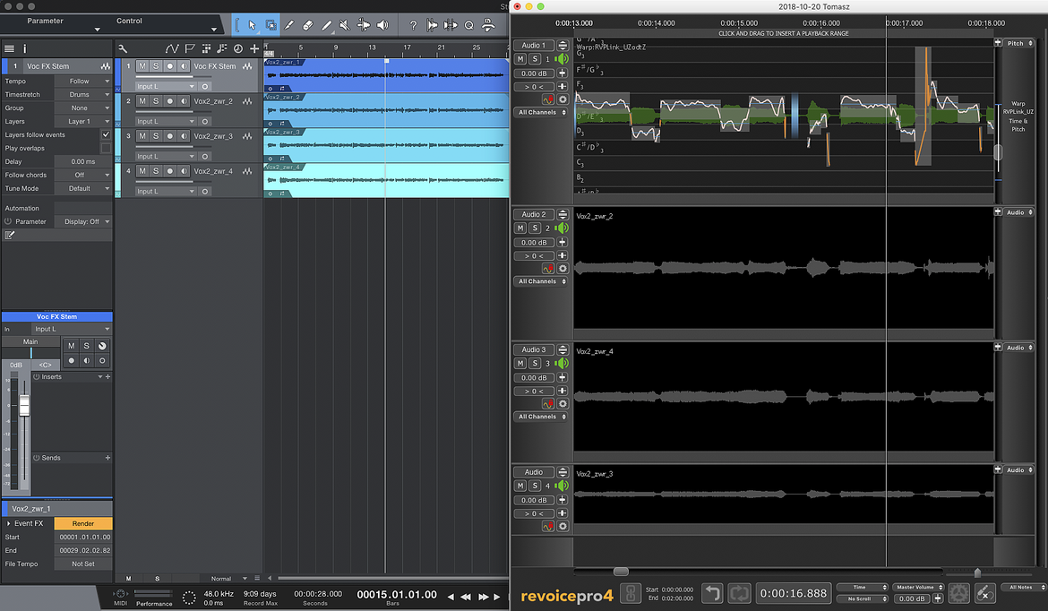 Revoice Pro 4 - wielościeżkowy edytor intonacji