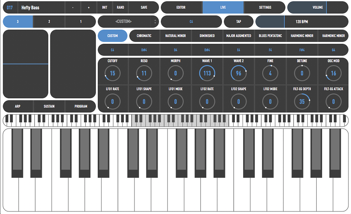 Craft Synth 2.0 - syntezator monofoniczny