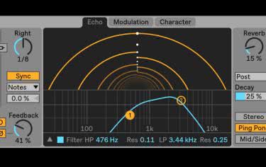 Jaki jest najlepszy pokładowy delay w Ableton 10 ? 