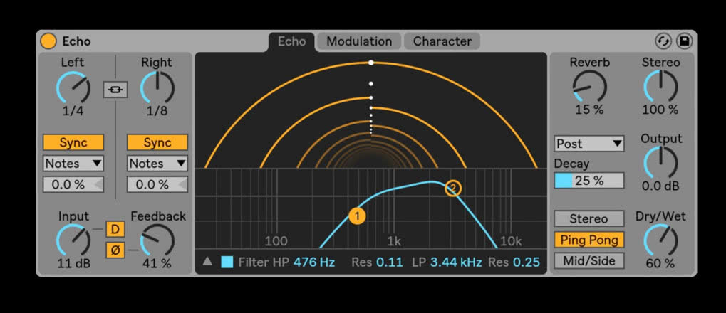 Jaki jest najlepszy pokładowy delay w Ableton 10 ?